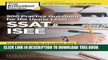 Collection Book 900 Practice Questions for the Upper Level SSAT   ISEE (Private Test Preparation)