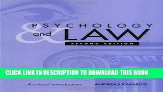[PDF] Psychology and Law: A Critical Introduction Popular Collection