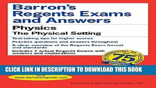 New Book Regents Exams and Answers: Physics (Barron s Regents Exams and Answers)