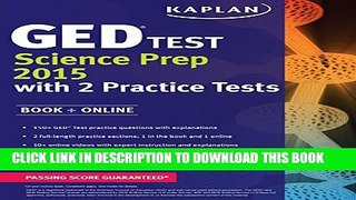 New Book Kaplan GED Test Science Prep 2015: Book + Online (Kaplan Test Prep)