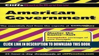 Collection Book CliffsQuickReview American Government (Cliffs Quick Review (Paperback))