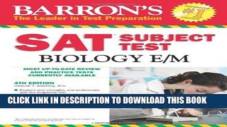 New Book Barron s SAT Subject Test Biology E/M, 4th Edition