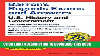 New Book Regents Exams and Answers: U.S. History and Government (Barron s Regents Exams and Answers)