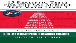 Collection Book 15 Realistic Tests for the SAT Subject Test Math Level 2
