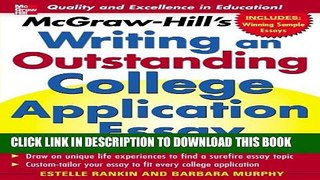 New Book McGraw-Hill s Writing an Outstanding College Application Essay