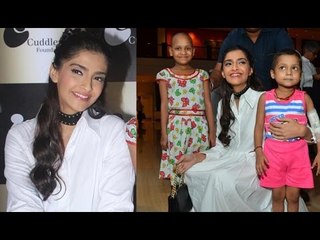 Sonam Kapoor With Cancer Survivors - Cuddles Foundation