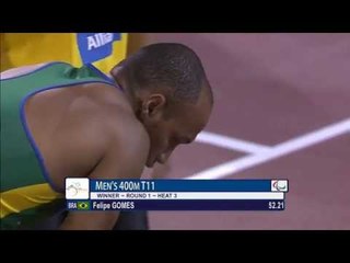 Men's 400m T11 | Heat 3 |  2015 IPC Athletics World Championships Doha