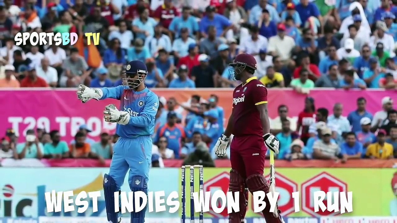 India vs West Indies T20 last over sensational moments 6 balls 8runs USA 2016