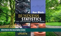 Big Deals  Business Statistics : For Contemporary Decision Making  Best Seller Books Best Seller