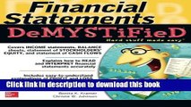 PDF Financial Statements Demystified: A Self-Teaching Guide  PDF Free