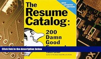 Big Deals  The Resume Catalog: 200 Damn Good Examples  Best Seller Books Best Seller