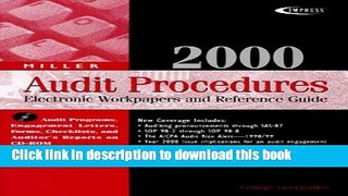 Read 2000 Miller Audit Procedures: Electronic Workpapers and Reference Guide (Miller Engagement