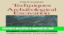 Read Techniques of Archaeological Excavation  PDF Free