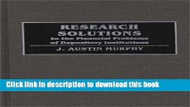 Read Research Solutions to the Financial Problems of Depository Institutions (Contributions to the