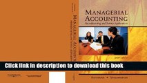 Read Managerial Accounting: Manufacturing and Service Applications  Ebook Free
