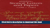 Read Kingsford s Stonor Letters and Papers 1290-1483 (Camden Classic Reprints)  Ebook Free