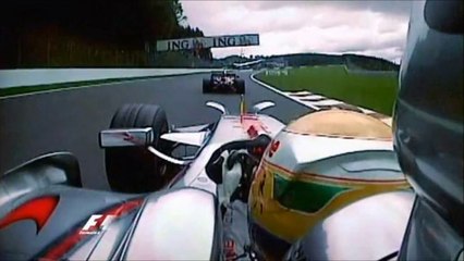 F1 Belgium 2008 Epic Battle Raikkonen vs Hamilton