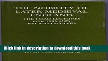 Download The Nobility of Later Medieval England (Ford Lectures)  Ebook Free