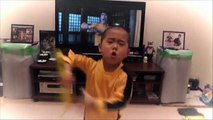 Amazing karate kid. Kid Bruce Lee
