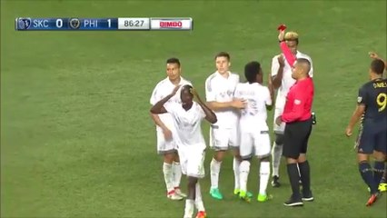 Roger Espinoza Gets A Weird Red Card vs Philadelphia Union!
