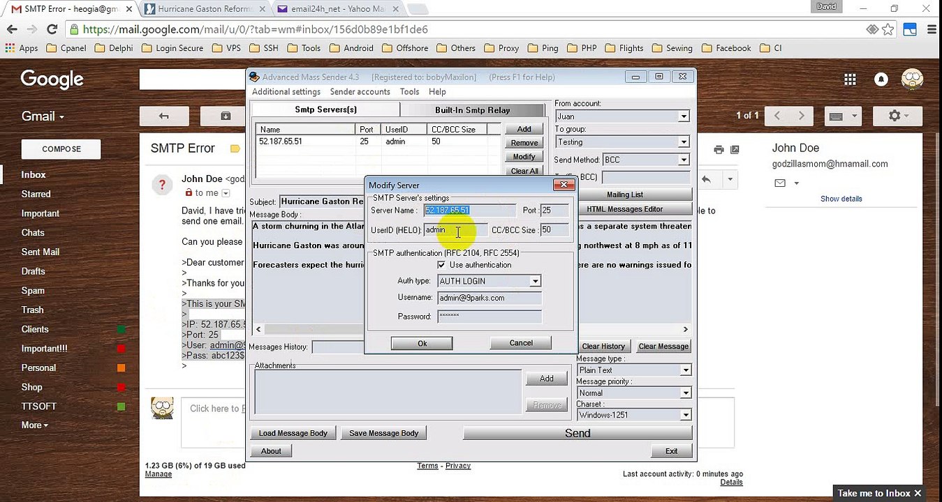 Buy SMTP with paypal