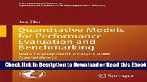 Quantitative Models for Performance Evaluation and Benchmarking: Data Envelopment Analysis with