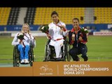 Women's 100m T54 | Victory Ceremony |  2015 IPC Athletics World Championships Doha