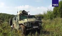 Russia's Remote Controlled (Tigr) Armored Vehicle Armed with a 30-mm gun shows fire power.