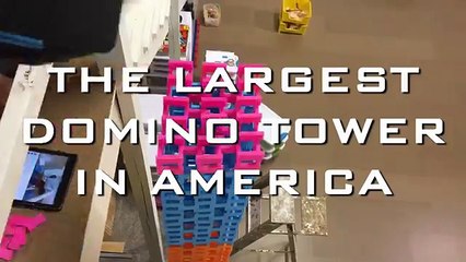 Huge Domino Tower Fail