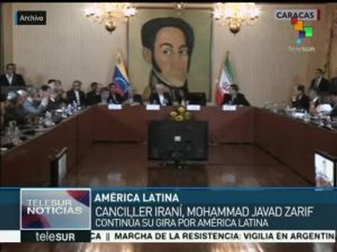 Arriba canciller iraní a Venezuela para terminar su gira por AL
