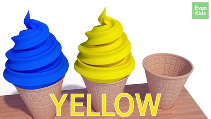 Learning Colors with 3D Soft Ice Cream for Kids Children Toddlers - EvanKids