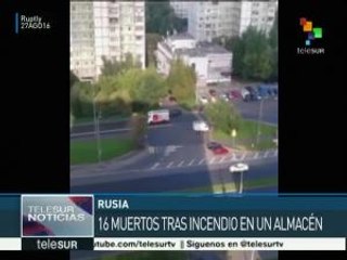 Rusia: mueren 17 personas durante el incendio de un almacén de Moscú