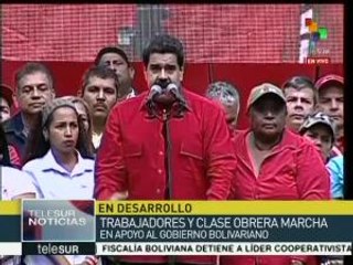 Venezuela: Maduro encabeza movilización en defensa de la paz