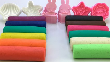 Play Creative & Learn Colours with Play Dough Butterfly Starfish Rabbit Molds Fun for Kids
