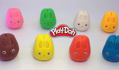 Play Creative and Learn Colors with Play Dough Rabbit Molds Fun Animal and Creative for Kids