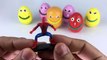 Play Creative & Learn Colours with Play Dough Smiley Face Fun Surprise Toys Spiderman, DORAMON & Molds Fun