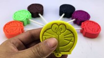 Play Creative and Learn Colours with Play Dough Doramon Lollipops Animal Molds Fun Creative for Kids