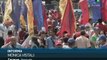 Marchan venezolanos en defensa de su Revolución Bolivariana