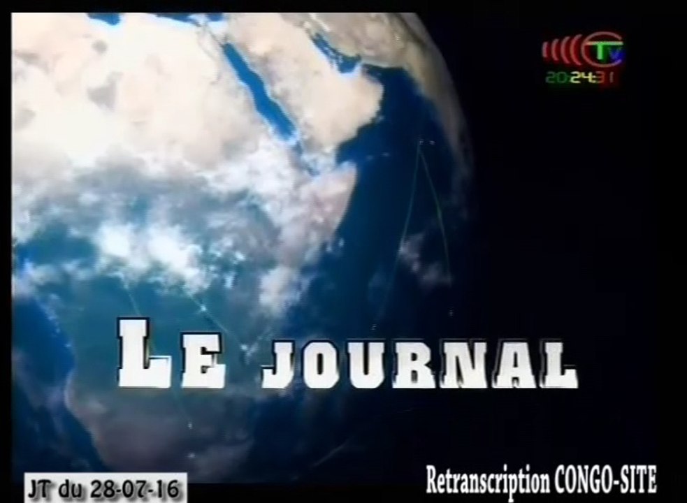 Journal de 20h TVCongo du Dimanche 28 août 2016 -By Congo-Site