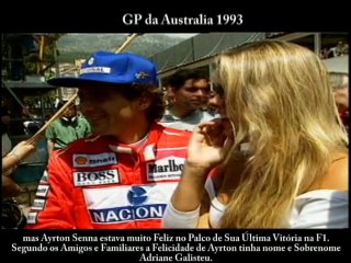 TYNA CHAMA AYRTON SENNA AO PALCO, APÓS SUA VITÓRIA. ELE ESTAVA NO SHOW COM GALISTEU.