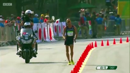Unfortunate accident for French race walker Yohann Diniz