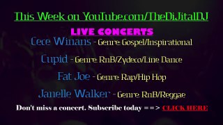 This Week's Concerts - Cece Winans, Cupid, Fat Joe & Janelle Walker - Week of Aug 28 - Sep 3