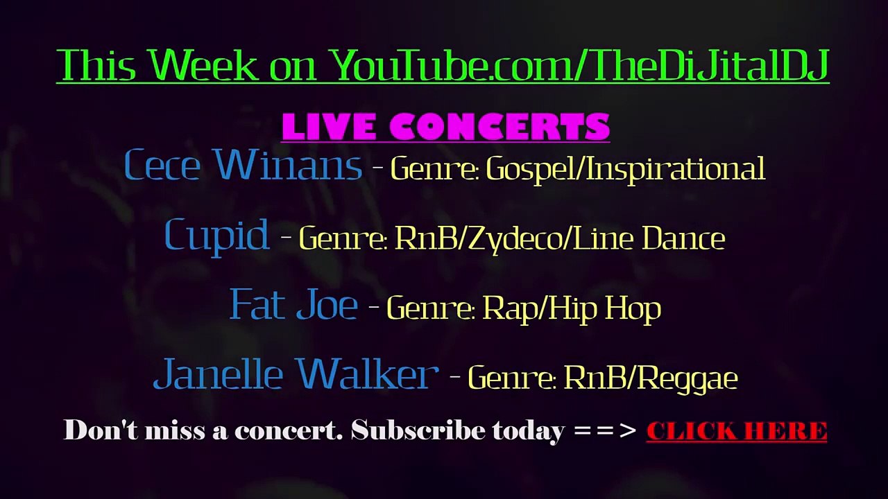 This Week's Concerts - Cece Winans, Cupid, Fat Joe & Janelle Walker - Week of Aug 28 - Sep 3