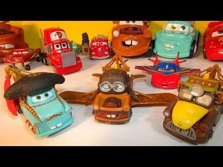 Pixar Cars Character Encyclopedia with  Aviator AIR MATER, UFO Mater and El Materdor from Cars Toons