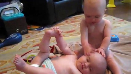 Twin Babies Fighting - Kids Funny Video