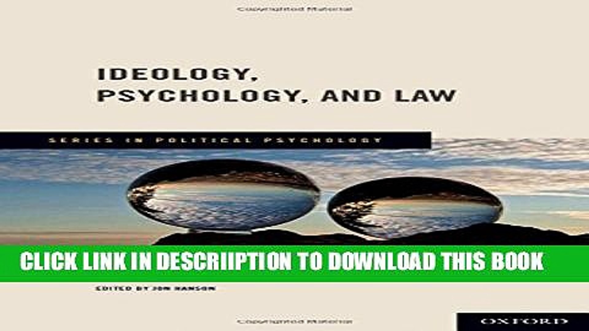 ⁣[PDF] Ideology, Psychology, and Law (Series in Political Psychology) Full Colection