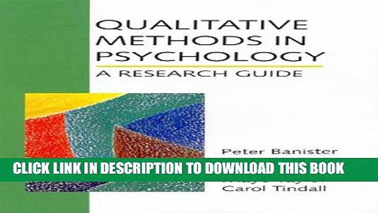 [PDF] Qualitative Methods in Psychology Full Online