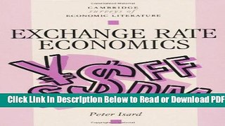 [Get] Exchange Rate Economics (Cambridge Surveys of Economic Literature) Free New