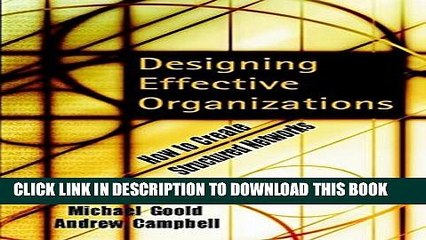 [PDF] Designing Effective Organizations: How to Create Structured Networks Full Online