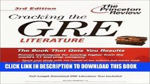 New Book Cracking the GRE Literature, 3rd Edition (Princeton Review: Cracking the GRE Literature)